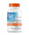 Doctor'S Best Natural Vitamin K2 Mk-7 Plus D3 - Vit D3 And K2 Mk7 Supplement For Men & Women Supports Tissue Artery & Bone Health Non-Gmo Gluten Free Soy Free Vegetarian 60 Veg Caps