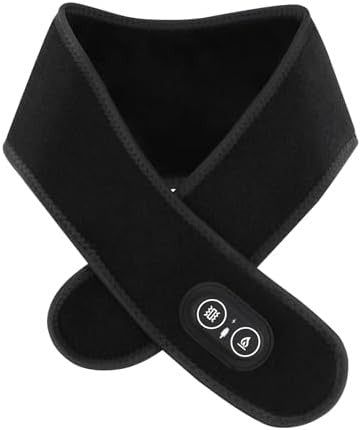 Rohvemj Cordless Neck Massager With Heat Red Light Therapy For Neck Neck Heating Pad For Pain Heated Neck Wrap 660Nm 850Nm Fsa Eligible Hsa Heated Neck Massager 3000Mah Battery Black