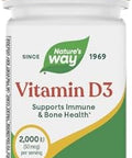 NatureS Way Vitamin D3 Bone Health And Immune Function 2000 Iu (50 Mcg Per Serving) 120 Softgels (Packaging May Vary)
