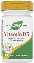 NatureS Way Vitamin D3 Bone Health And Immune Function 2000 Iu (50 Mcg Per Serving) 120 Softgels (Packaging May Vary)