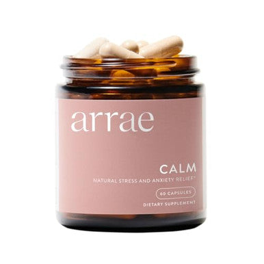Arrae Calm Cortisol Manager 60 Stress and Panic Relief Capsules Mood Support Supplement w L Theanine Inositol Passionflower and Magnesium to Help You Feel Zen