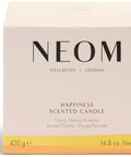Neom Happiness Scented Candle 3 Wick Essential Oil Aromatherapy Candle Neroli Mimosa & Lemon Scent To Make You Happy