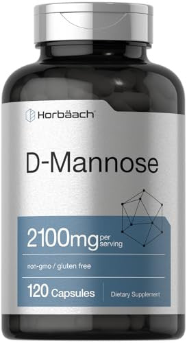 Horbaach D Mannose Supplement 120 Capsules 2100Mg