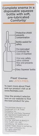 Fleet Laxative Mineral Oil Enema For Constipation 4.5 Fl Oz Bottle (4 Pack)