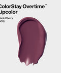 Revlon Liquid Lipstick With Clear Lip Gloss Colorstay Overtime Lipcolor Dual Ended With Vitamin E 500 Limitless Black Cherry 0.07 Fl Oz