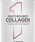 Rule 1 Proteins Multisource Collagen Powder Bovine Chicken Fish & Eggshell Collagen Sources + Hyaluronic Acid & Vitamin C For Hair Skin & Nail Support (25 Servings Unflavored)