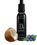Balance Health D3 2000 IU 2 Fl Oz 120 Doses Blueberry Flavor Liquid Vitamin D Drops w MCT Oil for Faster Absorption Non GMO Vegetarian Safe