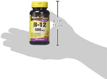 Mason Vitamins B 12 500 mcg Tablets, 60 Count