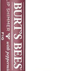 Burt'S Bees Lip Balm Moisturizing Lip Shimmer For Women For All Day Hydration With Vitamin E & Coconut Oil 100% Natural Fig 0.09 Ounce
