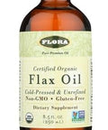 Flora Flax Oil Coldpressed Unrefined Organic Flax Seed Oil Contains Omega3 & Omega6 Nongmo & Gluten Keep Chilled 32 Fl. Oz. Amber Glass Bottle