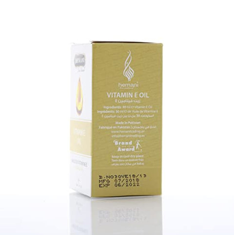 Hemani Vitamin E Oil 30Ml (1 Fl Oz) 100% Edible Oil Essential Fatty Acid Dietary Supplement