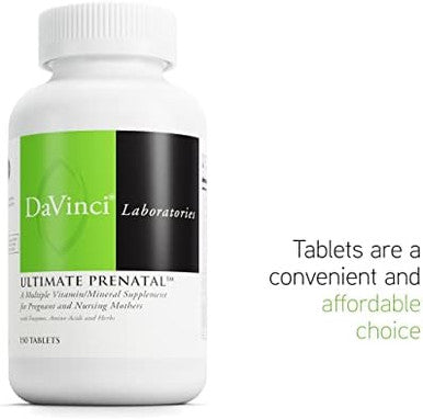 Davinci Labs Ultimate Prenatal Nutritional Supplement With Vitamins Minerals Amino Acids And More 150 Tablets