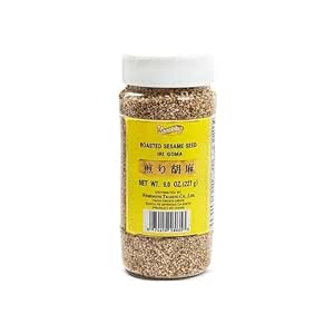 Shirakiku Roasted Black Sesame Seeds | Iri Kurogoma Toasted Black Sesame Seeds | Perfect for Asian Salad, Sushi, and Noodle Toppings | 8.5oz (Pack of 1)