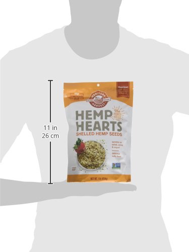 Manitoba Harvest Organic Hemp Seeds, 10g Plant Based Protein & 12g Omega 3 & 6 per Serving, Smoothies, Yogurt & Salad, Gluten Free & Non-GMO, Vegan Friendly, Kosher, Keto, Paleo, 16 Ounce (Pack of 6)