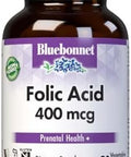 Bluebonnet Nutrition Folic Acid 400 Mcg, Prenatal & Postnatal Health, Non-Gmo, Vegan, Kosher Certified, Gluten-Free, Soy-Free, Dairy-Free, 90 Vegetable Capsules, 90 Servings