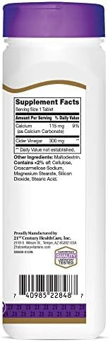 21St Century Apple Cider Vinegar 300Mg Tablets 250 Count (Pack Of 2)