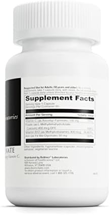 Davinci Labs Iron Bisglycinate Gentle Iron Supplement For Women & Men Help Support Hemoglobin Production & Normal Energy Levels With Vitamin C & More Vegan 60 Vegetarian Capsules
