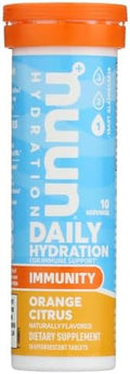 Nuun Immunity Orange Citrus Electrolyte Drink Tablets 10 Tablets (Pack Of 8)