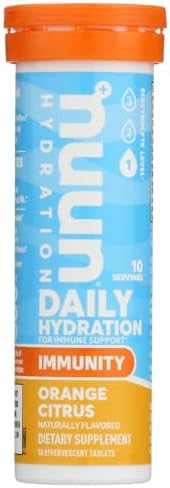 Nuun Immunity Orange Citrus Electrolyte Drink Tablets 10 Tablets (Pack Of 8)
