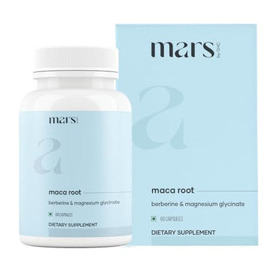Mars By Ghc Maca Root Caps (Ginseng): Powered With Magnesium & Berberine 60 Capsules Pack Of 3