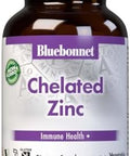 Bluebonnet Nutrition Albion Chelated Zinc, For Immune Health & Enzyme Function, Soy-Free, Gluten-Free, Non-Gmo, Kosher Certified, Dairy-Free, Vegan, 90 Vegetable Capsules, 90 Servings
