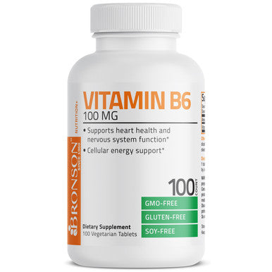 Bronson Vitamin B6 Pyridoxine - 100 mg 100 Count