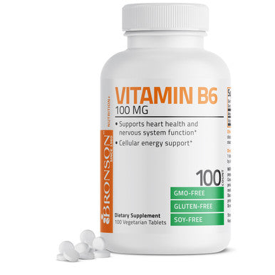 Bronson Vitamin B6 Pyridoxine - 100 mg 100 Count