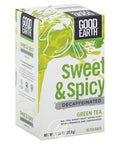 Sweet & Spicy Decaffeinated Green Tea 18 Bags By Good Earth Teas