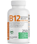Bronson Vitamin B12 Sustained Release Non-GMO - 1,000 mcg 250 Count