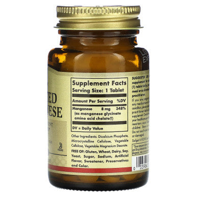 Solgar Chelated Manganese 100 Tablets