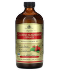 Solgar Liquid Calcium Magnesium With Vitamin D3 Strawberry 16 Oz