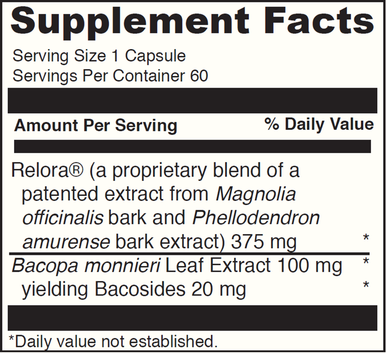 DaVinci Relora with Bacopa60 vegcaps