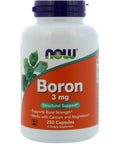 Now Foods, Boron, 3 mg, 250 Capsules