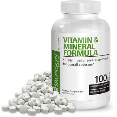 Bronson Once Daily Vitamin & Mineral Multivitamin Formula 100 Count