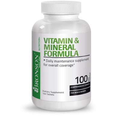Bronson Once Daily Vitamin & Mineral Multivitamin Formula 100 Count