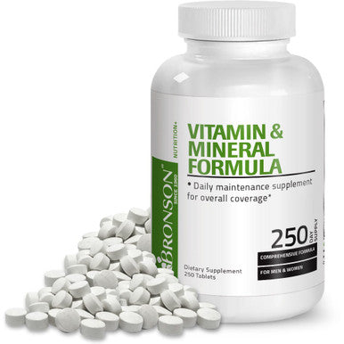 Bronson Once Daily Vitamin & Mineral Multivitamin Formula 250 Count