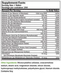 Bronson Once Daily Vitamin & Mineral Multivitamin Formula 250 Count