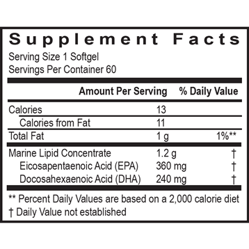 EFA 1,200 mg 60 softgels by Transformation Enzyme