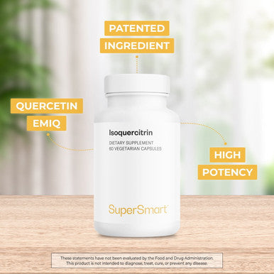 Supersmart IsoQuercitrin 200 mg Per Day Bioflavonoid Supplement Antioxidant Contains Quercetin Rutin Cardio Protective Effects NonGMO Gluten Free 60 Vegetarian Capsules
