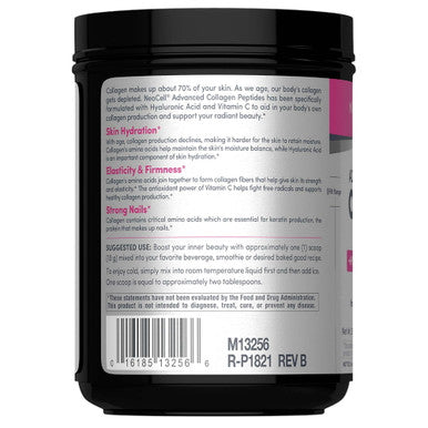 NeoCell Super Collagen Plus with Vitamin C and Hyaluronic Acid, Collagen Type 1 and 3, 20.6 Oz