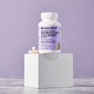 NatureWell Hydrolyzed Collagen Biotin Dietary Supplement