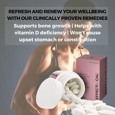 Effectical For Bone & Immune Health, Joint Support With High Absorption Calcium, Magnesium & Zinc Tablets With Vitamin D3, Ideal For Women, Men And Children - 60 Calcium Supplement Tablets