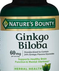 Nature's Bounty Ginkgo Biloba 60 Mg 200 Capsules (17243)