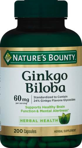 Nature's Bounty Ginkgo Biloba 60 Mg 200 Capsules (17243)