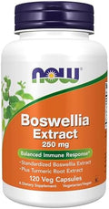 Now Foods Supplements Boswellia Extract 250 Mg Plus Turmeric Root Extract 120 Veg Capsules