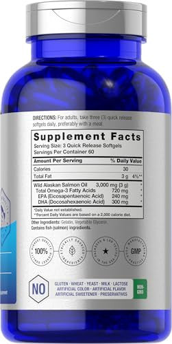 Horbaach Wild Alaskan Salmon Fish Oil 180 Softgel 3000Mg