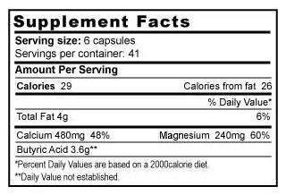 Jigsaw Health Butyrex from T.E. Neesby Dietary Supplement, 600mg, 250 Capsules