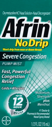 Afrin No Drip Pump Mist Sinus 0.5 oz By Afrin