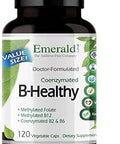 EMERALD LABS Bundle with B Healthy (120 Veg Caps) and Mens 45+ 1Daily Multi (60 Veg Caps) Vegan Vitamin B Complex with Full Spectrum B Vitamins Mens Multivitamin with CoQ10 Lycopene and More