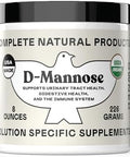 Complete Natural Products Organic D-Mannose Powder - 2000Mg (2 Grams) - Non-Gmo - Vegan Friendly - Urinary Tract Flush & Treatment - Bladder Cleanse & Urinary Tract Health Supplement